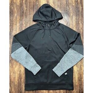 Dsg Everyday Performance Black Fleece 1/2 Zip Hoodie Pullover Size Small